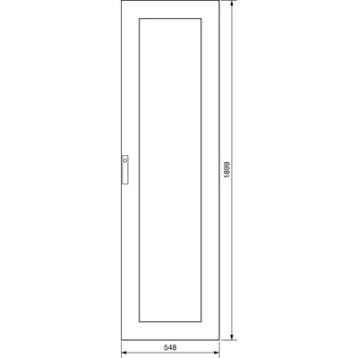 UNIVERS Right transparent door IP54 1900x550mm