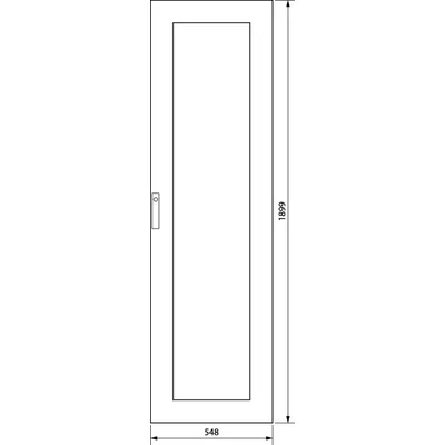 UNIVERS Right transparent door IP54 1900x550mm