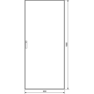 UNIVERS-Serie Standschrank IP54/I 1900x800x400 3-Feld transparente Tür