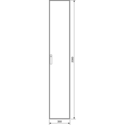 UNIVERS Series floor standing enclosure IP41 2000x350x400 1-pole steel