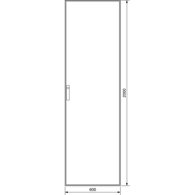 UNIVERS Series floor standing enclosure IP41 2000x600x400mm 2-pole
