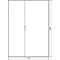 UNIVERS Series floor standing enclosure IP54/II 1900x1350x400 5-pole