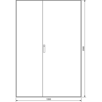 UNIVERS Series standing enclosure IP41 2000x1350x600 5-pole sheet