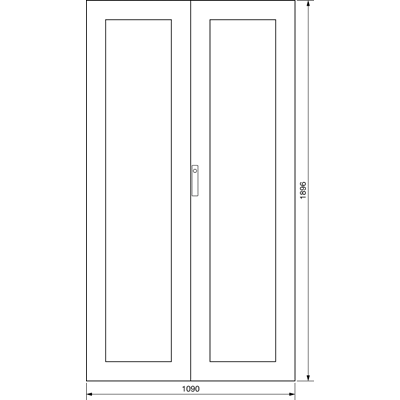 UNIVERS Transparent door for IP41 enclosure 2000x580mm