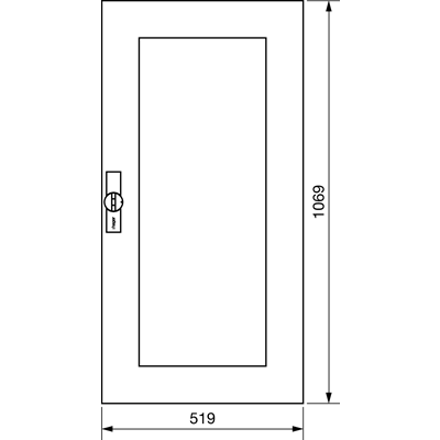 UNIVERS Transparent door IP44 1100x550mm