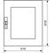 UNIVERS Transparent door IP44 650x550mm