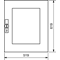 UNIVERS Transparent door IP44 650x550mm