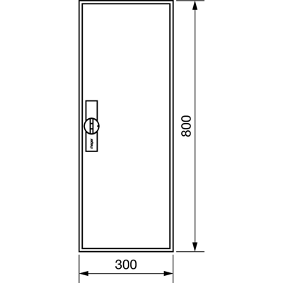 UNIVERS Verteilerkasten FW leer IP44/II 800x300x160mm