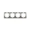 Universal 4-fold frame, horizontal and vertical, satin (metallic)