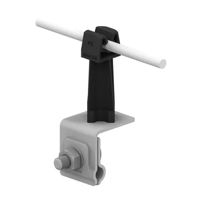 Universal latch holder, 7 cm long, hot-dip galvanized black
