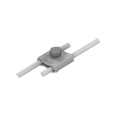 Universal pass-through connector (1xM10), hot-dip galvanized