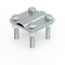 Universal rod-hoop iron connector fi16mm 57x57mm 4xM8x40
