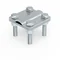 Universal rod-hoop iron connector fi16mm 57x57mm 4xM8x40