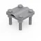 Universal rod-hoop iron connector fi16mm 57x57mm 4xM8x40