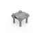 Universal rod-hoop iron connector fi16mm 57x57mm 4xM8x40