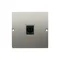 Universal single RJ11 telephone socket (module) satin (metallic)