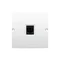 Universal single RJ11 telephone socket (module) white