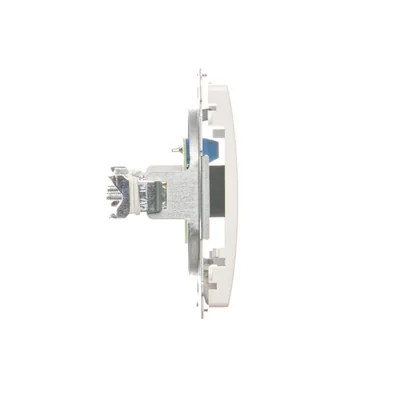 Universal single RJ11 telephone socket (module) white