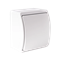 Universal switch n/t IP44 white (stair, push button without print), Koala