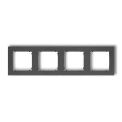 Універсальна чотиримісна квадратна рамка MINI з графітового пластику
