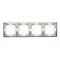 Universeller 4-fach-Rahmen, horizontal und vertikal, satiniert (metallic)