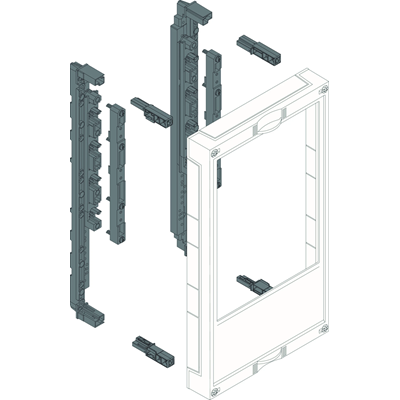 universN-Block für Sammelschienen Pos. 60 mm 4/5-polig 1xNH2 450x250mm