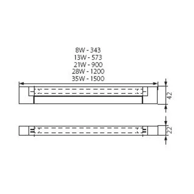 Unterbau-Linearleuchte MERA TL-35/4000K