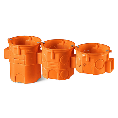 Unterputz-Seriendose S60KF fi60mm, orange Platte