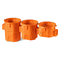 Unterputz-Seriendose S60KF fi60mm, orange Platte