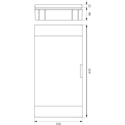 Unterputz-Verteilerkasten SRp-36 (3x12) (N+PE) weiß