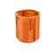 Unterputzdose 60mm extra tief 80mm mit Schrauben verbunden mit dem Verbinder KG71 orange