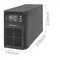 UPS Qoltec | 1 kVA | 1000 W | Factor de potencia 1.0 | LCD | EPO | USB | Conexión en línea