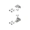 UR-S Center bracket for PM-G plates and WD brackets with depth adjustment (1 set = 2 pcs)