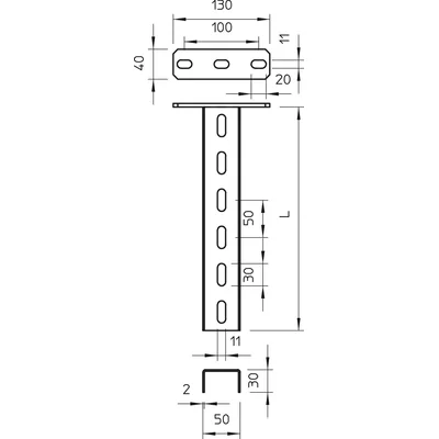 US 3 K 30 FT Hanger mit angeschweißtem Kopf