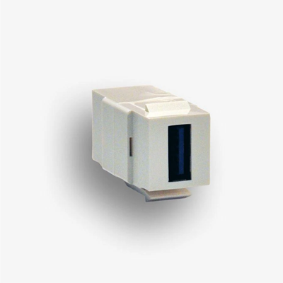 USB 3.0 A female keystone socket, white