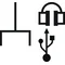 USB-/3,5-mm-Audio-Buchse