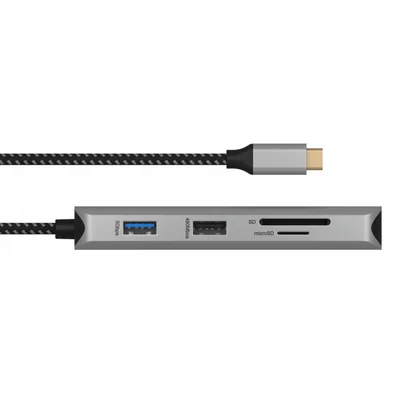 USB-C 9-in-1 Dockingstation, 2x HDMI, 4K60Hz, 3xUSB, 100W PD, LAN, Kartenleser (IB-DK4012-CPD)