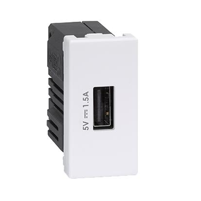 USB charger K45 USB 2.0 - A 5V DC 1.5A pure white