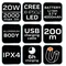USB Rechargeable Headlamp 1000 lm Red/Blue CREE LED + LED