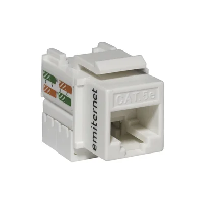 UTP RJ 45 Kat. 5e Keystone-Buchse weiß, EM/FA-682MK-8-C5E