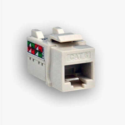 UTP RJ45 cat.6 prise trapézoïdale blanche