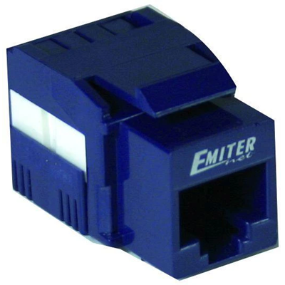 UTP RJ45 cat.6 prise trapézoïdale bleue