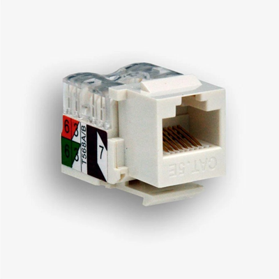 UTP RJ45 Kat. 5e Keystone weiße Buchse