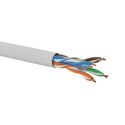 U/UTP cable category 6A, telecommunications, LSOH, B2ca FireHardy 4x2x23 AWG, 10Gb/s, 700 MHz, 25-year warranty, INTERTEK ETL certified, gray, 500m - ALANTEC