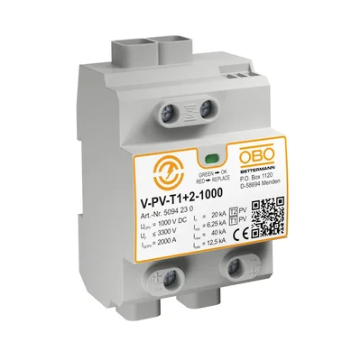 V-PV-T1+2-1000 PV surge arrester Y system