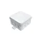 V5 12-inlet flexible wall-mounted box with knockouts 75x75x41mm IP54 click-clack white