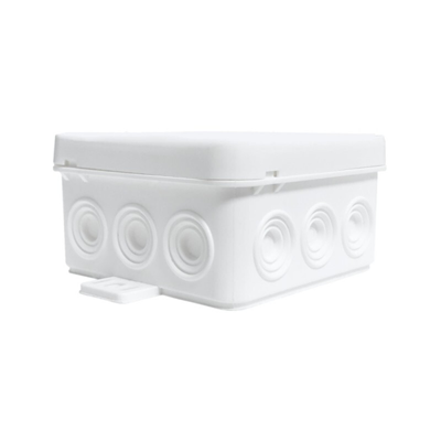 V5 Coffret mural souple 12 entrées prédécoupées 75x75x41mm IP54 clic-clac blanc