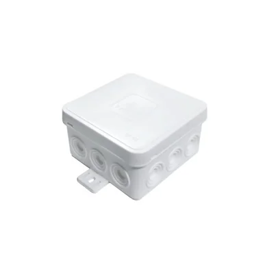 V5 Puszka elastyczna natynkowa 12-wlotowa z osłabieniami 75x75x41mm IP54 klik-klak biała