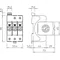 V50-3+FS-280 V50 3-pole surge arrester with FS