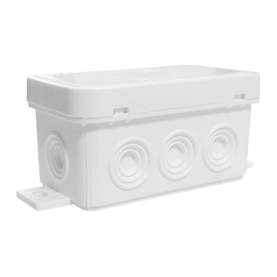 V8 Caja flexible de superficie, 8 entradas, con preperforaciones, 80x45x41mm, IP54, click-clack, blanco